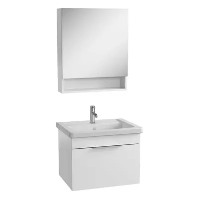 VitrA Mia koupelnová skříňka s umyvadlem a zrcadlem 64x49x45 cm bílá lesk MIASET6049BG