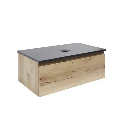 Koupelnová skříňka s žulovou krycí deskou SAT B-Way 79x30x45 cm dub BWAY80OAKZ