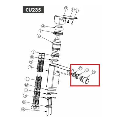 OPTIMA - bidetový kloub set CU235 NDCU23519