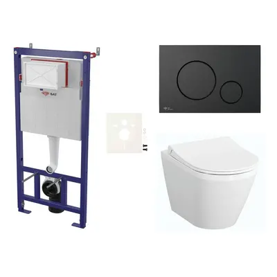 Cenově zvýhodněný závěsný WC set SAT do lehkých stěn / předstěnová montáž+ WC VitrA Integra SIKO