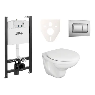 Cenově zvýhodněný závěsný WC set Jika do lehkých stěn / předstěnová montáž+ WC Fayans Neo SIKOJS