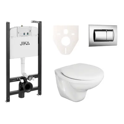 Cenově zvýhodněný závěsný WC set Jika do lehkých stěn / předstěnová montáž+ WC Fayans Neo SIKOJS