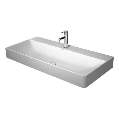 Duravit DuraSquare - Umyvadlo na desku, 800x470 mm, bez přepadu, s otvorem pro baterii, DuraCera