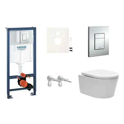 Cenově zvýhodněný závěsný WC set Grohe do lehkých stěn / předstěnová montáž+ WC SAT Brevis SIKOG