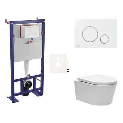 Cenově zvýhodněný závěsný WC set SAT do lehkých stěn / předstěnová montáž+ WC SAT Brevis SIKOSSB