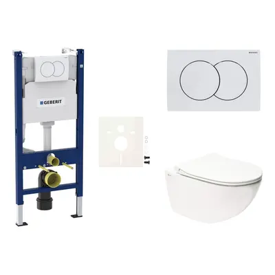 Cenově zvýhodněný závěsný WC set Geberit do lehkých stěn / předstěnová montáž+ WC SAT Infinitio 