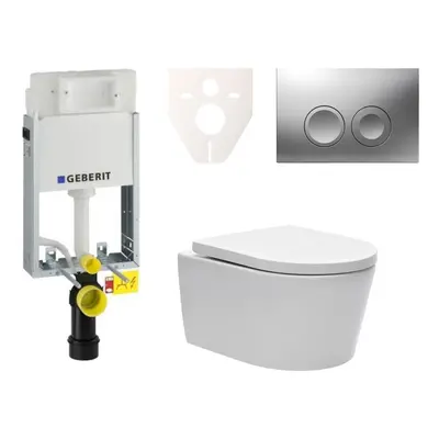 Cenově zvýhodněný závěsný WC set Geberit k zazdění + WC SAT Brevis SIKOGE1W3