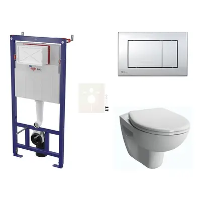 Cenově zvýhodněný závěsný WC set SAT do lehkých stěn / předstěnová montáž+ WC VitrA Normus SIKOS