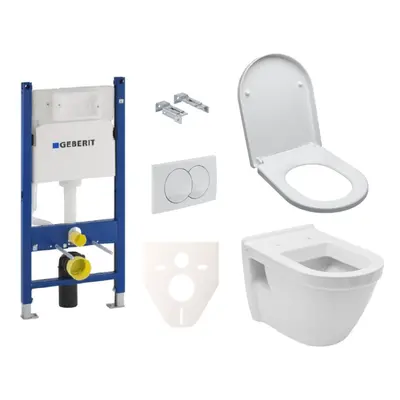 Závěsný set WC VitrA Integra vč. sedátka + modul Geberit Duofix s tlačítkem Delta 20 bílé SIKOGE