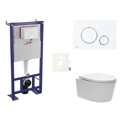 Cenově zvýhodněný závěsný WC set SAT do lehkých stěn / předstěnová montáž+ WC SAT Brevis SIKOSSB