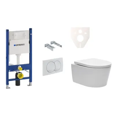 Cenově zvýhodněný závěsný WC set Geberit do lehkých stěn / předstěnová montáž+ WC SAT Brevis SIK