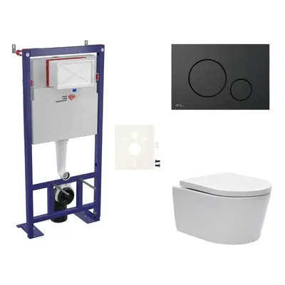 Cenově zvýhodněný závěsný WC set SAT do lehkých stěn / předstěnová montáž+ WC SAT Brevis SIKOSSB