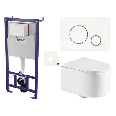 Závěsný wc set do lehkých stěn / předstěnová SAT SIKOSSREX7270K