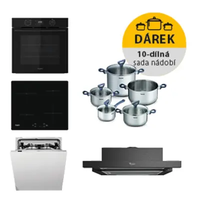 Akční set spotřebičů Whirlpool trouba OMK58CU1SB + indukční deska WSQ7360NE + myčka WIC3C26F + d