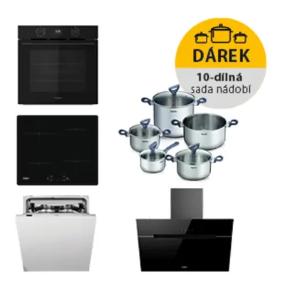 Akční set spotřebičů Whirlpool trouba OMK58CU1SB + indukční deska WSQ7360NE + digestoř WHVP62FLT