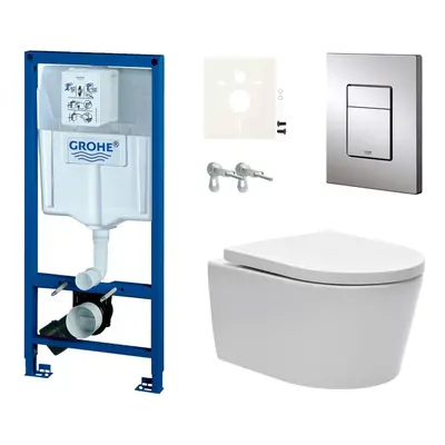 Cenově zvýhodněný závěsný WC set Grohe do lehkých stěn / předstěnová montáž+ WC SAT Brevis SIKOG