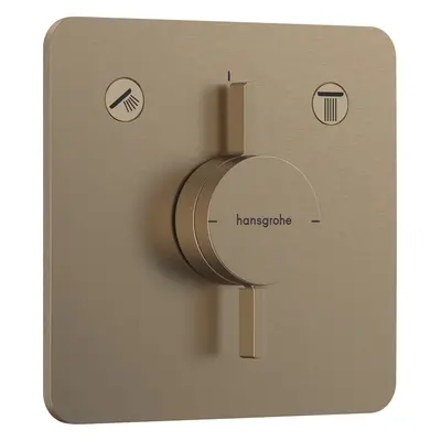 Vanová baterie Hansgrohe DuoTurn Q bez podomítkového tělesa kartáčovaný bronz 75414140