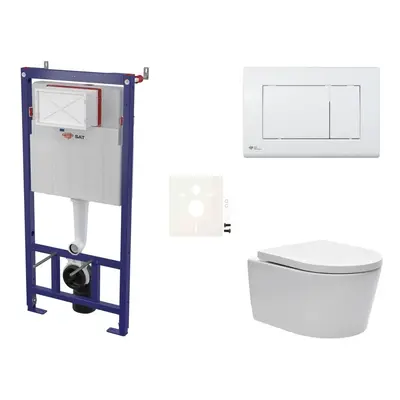 Cenově zvýhodněný závěsný WC set SAT do lehkých stěn / předstěnová montáž+ WC SAT Brevis SIKOSSB