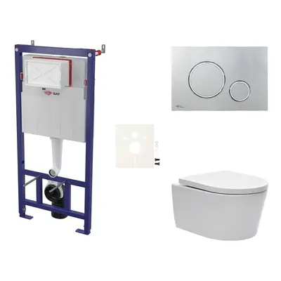 Cenově zvýhodněný závěsný WC set SAT do lehkých stěn / předstěnová montáž+ WC SAT Brevis SIKOSSB