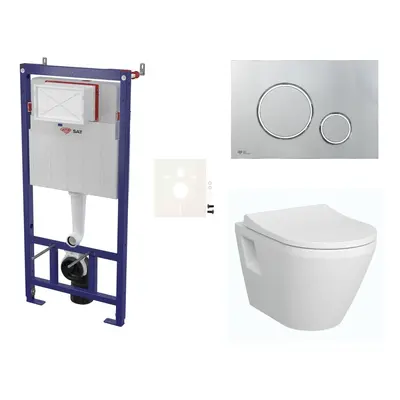 Cenově zvýhodněný závěsný WC set SAT do lehkých stěn / předstěnová montáž+ WC VitrA Integra SIKO