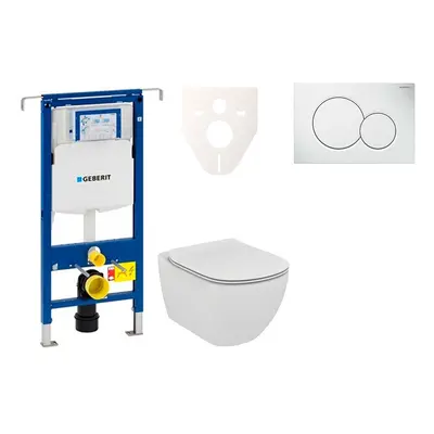 Cenově zvýhodněný závěsný WC set Geberit do lehkých stěn / předstěnová montáž+ WC Ideal Standard