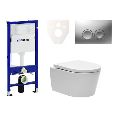 Cenově zvýhodněný závěsný WC set Geberit do lehkých stěn / předstěnová montáž+ WC SAT Brevis SIK