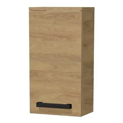 Koupelnová skříňka nízká s černou úchytkou SAT Cube Way 32,5x63x20 cm dub Hickory mat CUBE3CH32D