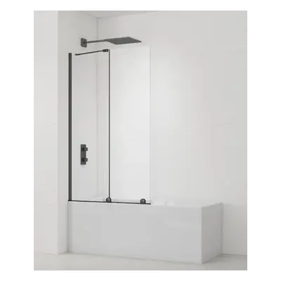 Vanová zástěna SAT Walk-In Xmotion 150x117,5 cm PVD Gun metal SATWIXMVZ150GM