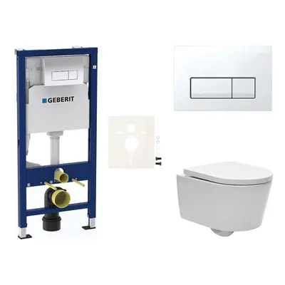 Cenově zvýhodněný závěsný WC set Geberit do lehkých stěn / předstěnová montáž+ WC SAT Brevis SIK