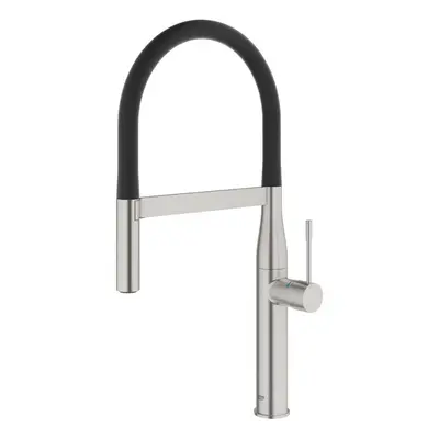 Dřezová baterie Grohe Essence New s vytahovací sprškou supersteel 30294DC0