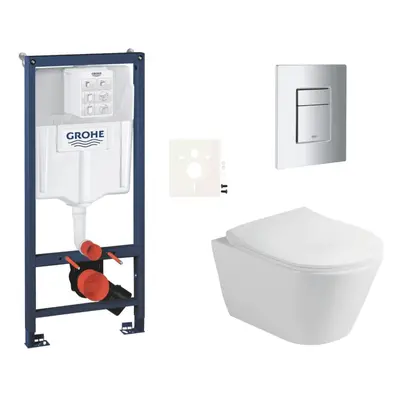 Závěsný wc set do lehkých stěn / předstěnová montáž Glacera Ava SIKOGRSAVASCP00