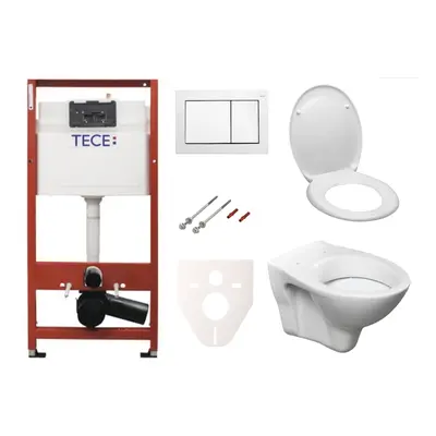 Cenově zvýhodněný závěsný WC set TECE do lehkých stěn / předstěnová montáž+ WC S-Line S-line Pro