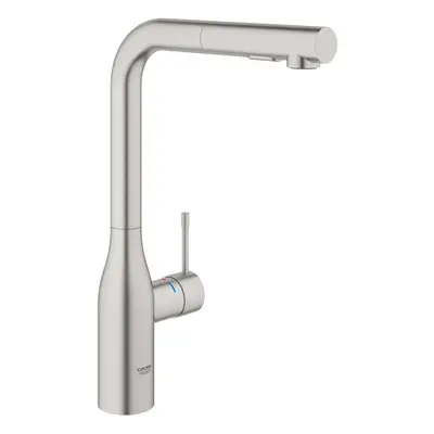 Dřezová baterie Grohe Essence New s vytahovací sprškou supersteel 30270DC0