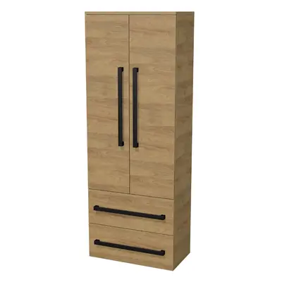 Koupelnová skříňka s černou úchytkou SAT Cube Way 32,5x63x20 cm dub Hickory mat CUBE3CV60DH