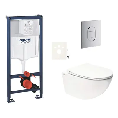 Závěsný wc set do lehkých stěn / předstěnová montáž Swiss Aqua Technologies Infinitio SIKOGRSIN1