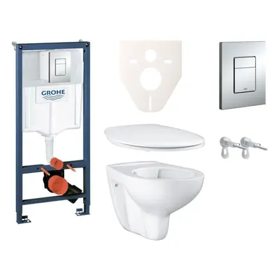 Cenově zvýhodněný závěsný WC set Grohe do lehkých stěn / předstěnová montáž+ WC Grohe Bau Cerami