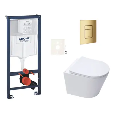 Závěsný wc set do lehkých stěn / předstěnová montáž Swiss Aqua Technologies Infinitio SIKOGRSIN1