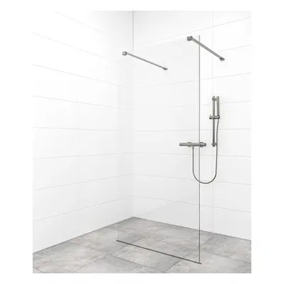 Sprchová zástěna Walk-in 80 cm SAT v barvě profilu Gun metal SATBWI80MRZAVGM