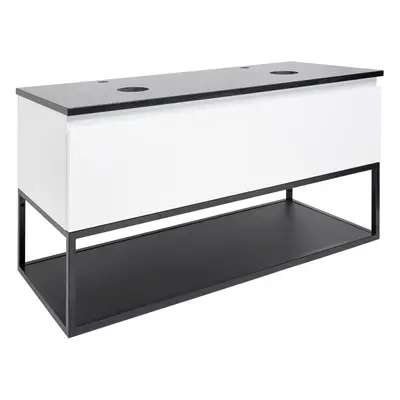 Koupelnová skříňka s krycí deskou SAT B-Way 119x30x45 cm bílá lesk BWAY120WZF