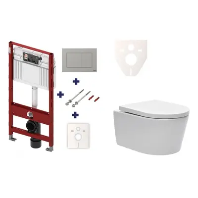 Cenově zvýhodněný závěsný WC set TECE do lehkých stěn / předstěnová montáž+ WC SAT Brevis SIKOTS