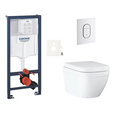 Závěsný wc set do lehkých stěn / předstěnová montáž Grohe Euro Ceramic SIKOGRSEUASH0