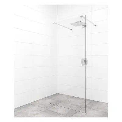 Sprchová zástěna Walk-in 80 cm SAT v barvě profilu chrom SATBWI80MRZAV