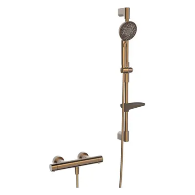 Sprchová baterie Hansa Prisma se sprchovým setem 150 mm broušený bronz 4813042181