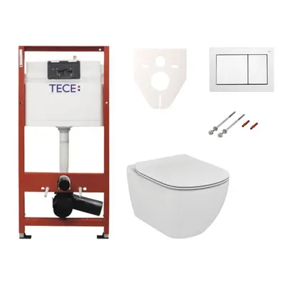 Cenově zvýhodněný závěsný WC set TECE do lehkých stěn / předstěnová montáž+ WC Ideal Standard Te