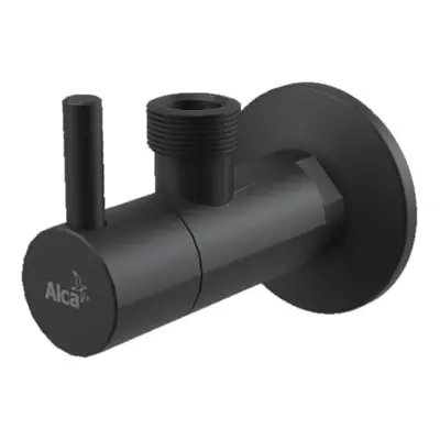 Rohový ventil Alca s filtrem 1/2"×1/2", kulatý, černá-mat ARV003BLACK