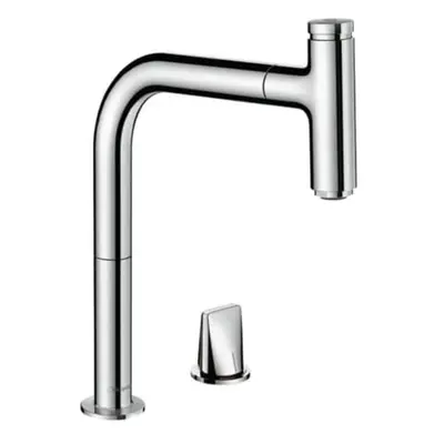 Dřezová baterie Hansgrohe Metris Select M72 s vytahovací sprškou chrom 73804000