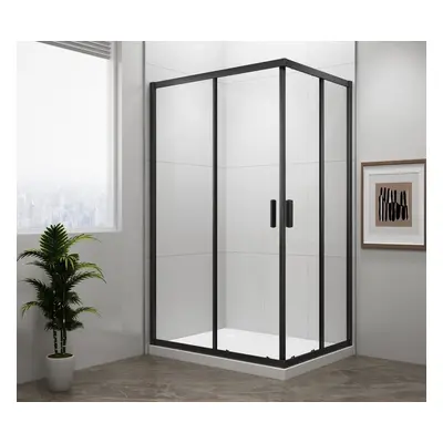 Sprchový kout obdélník 80x90 cm Polysan Easy Black EL5315B