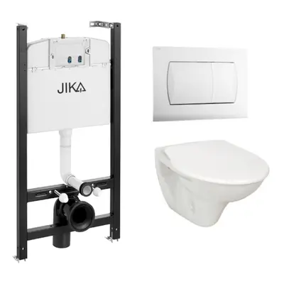 Cenově zvýhodněný závěsný WC set Jika do lehkých stěn / předstěnová montáž+ WC Jika Nila KMPLJIK