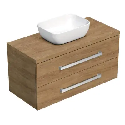 Koupelnová skříňka s krycí deskou SAT Cube Way 100x71x46 cm dub Hickory CUBE461003DHSAT45