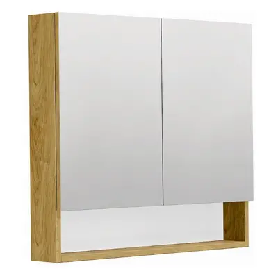 Zrcadlová skříňka SAT Cubeway 80x14x72 cm lamino dub hickory GALCU80DH